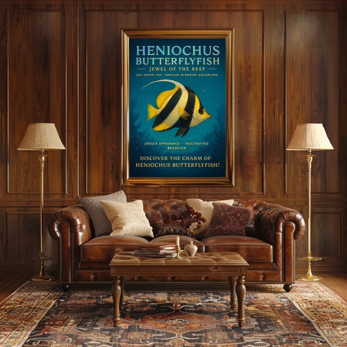 Discover the Heniochus Butterflyfish Poster