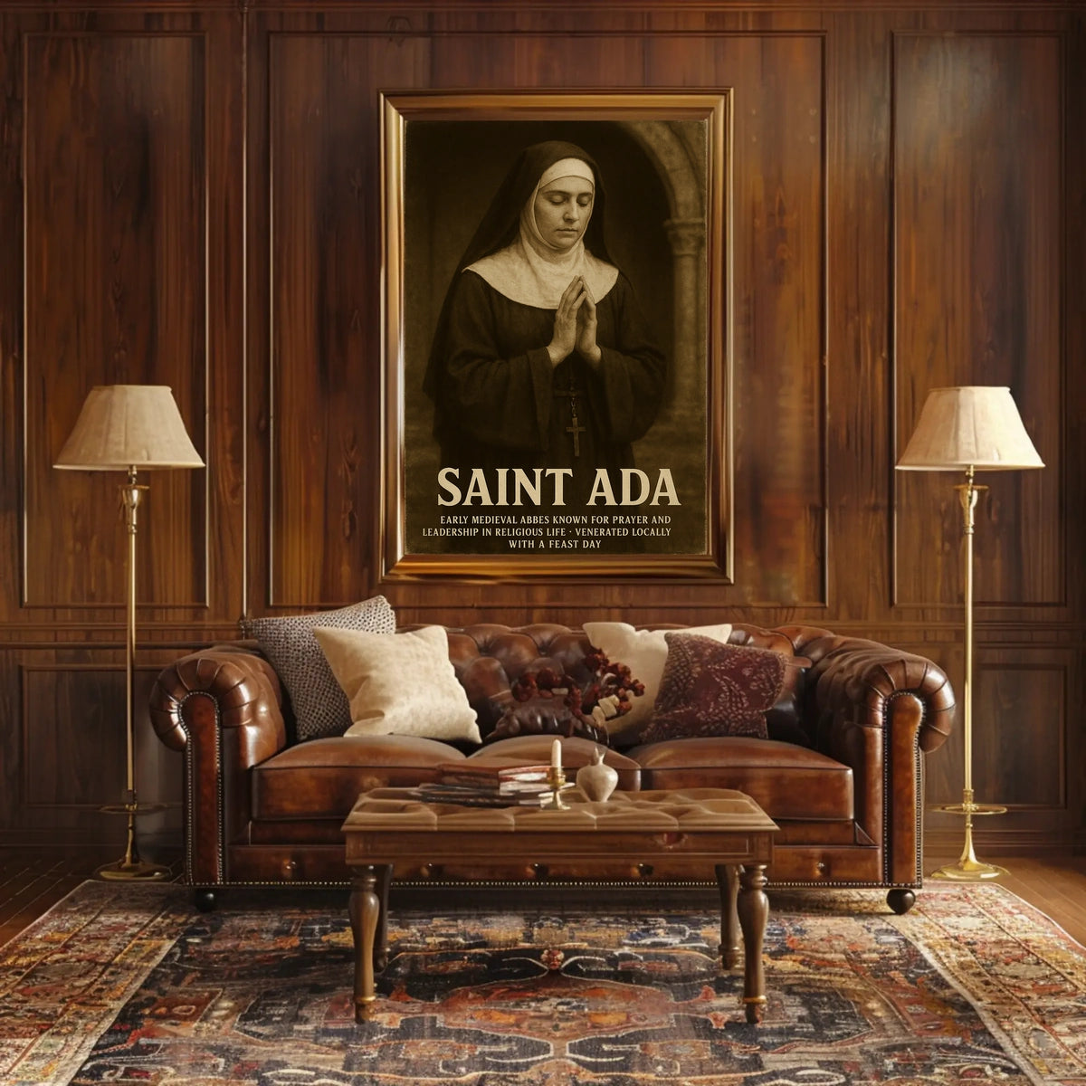 Saint Ada Early Medieval Abbess Poster