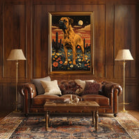 Majestic Canine In Desert Night Poster