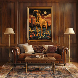 Majestic Canine In Desert Night Poster
