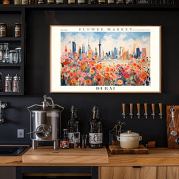 Dubai’s Vibrant Flower Market Urban or Cityscape Poster