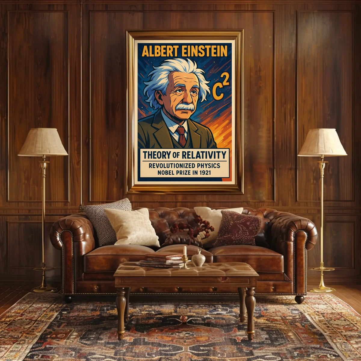 Einstein Relativity Cosmos Science Poster