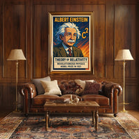 Einstein Relativity Cosmos Science Poster