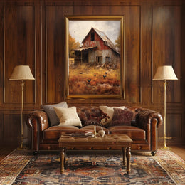 Abandoned Barnyard Travel Poster Art Print Decor