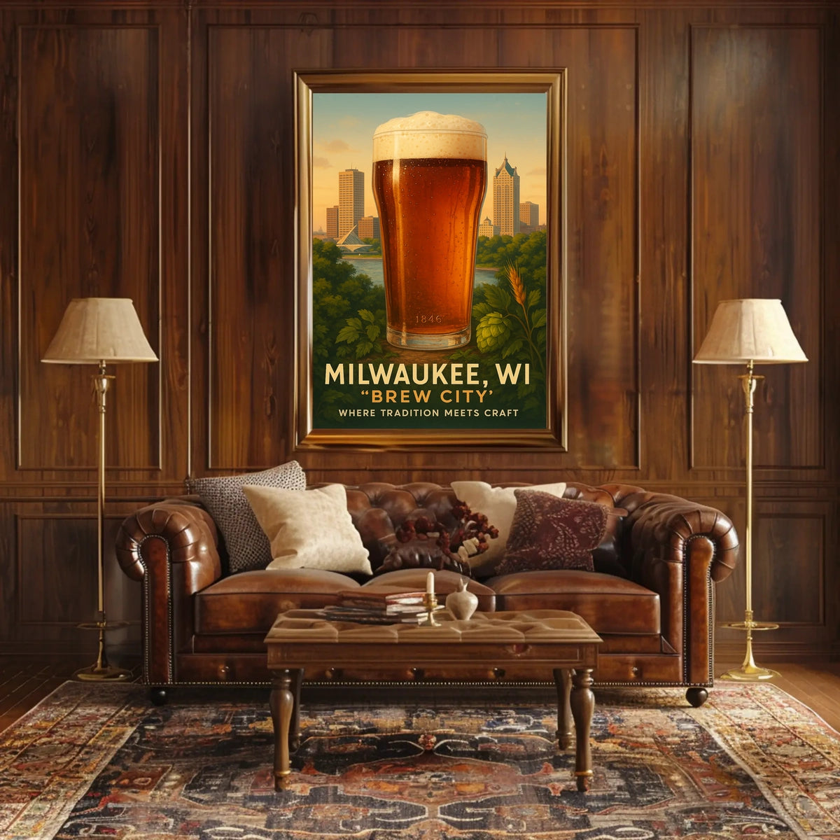 Milwaukee, WI Brew City Poster