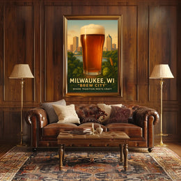 Milwaukee, WI Brew City Poster