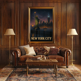 New York City A Rainy Evening Poster