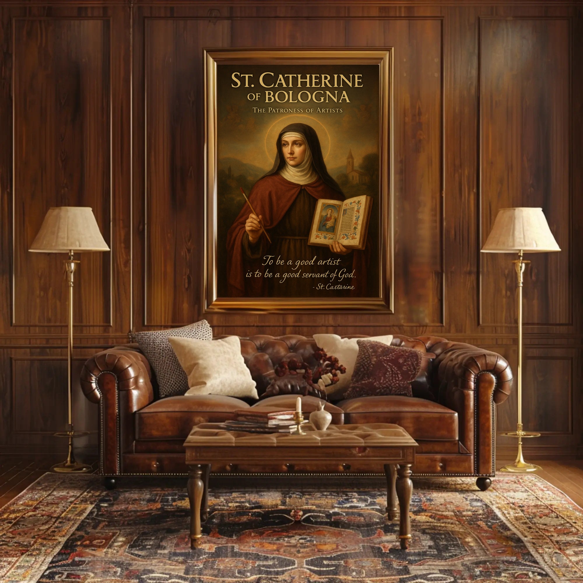 St. Catherine of Bologna  The Patroness of Artists Poster PosterGoat