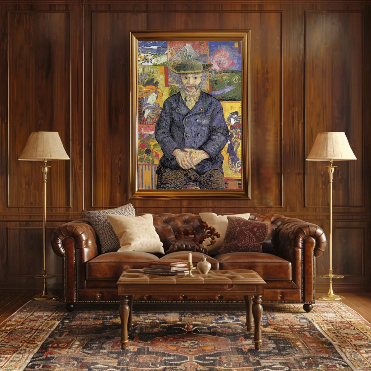 Portrait Of A Man In A Vibrant Collage Poster