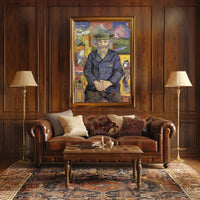 Portrait Of A Man In A Vibrant Collage Poster