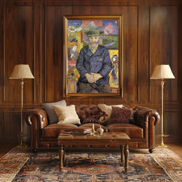 Portrait Of A Man In A Vibrant Collage Poster