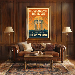 Brooklyn Bridge Gateway Travel Poster