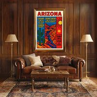 Arizona Saguaro and Grand Canyon Celebration Poster
