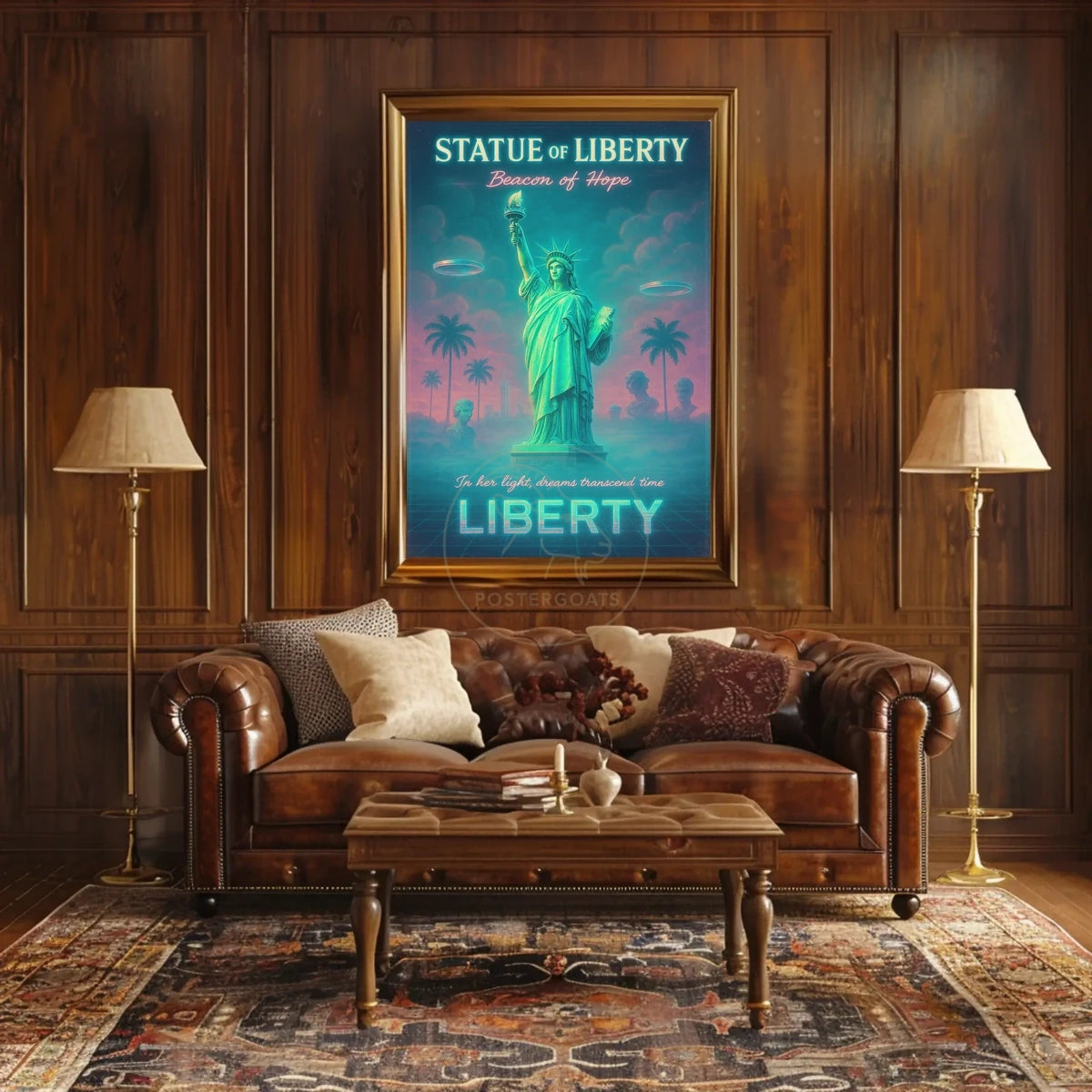 Beacon of Hope: Retro-Futuristic Sci-Fi Poster