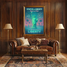 Beacon of Hope: Retro-Futuristic Sci-Fi Poster