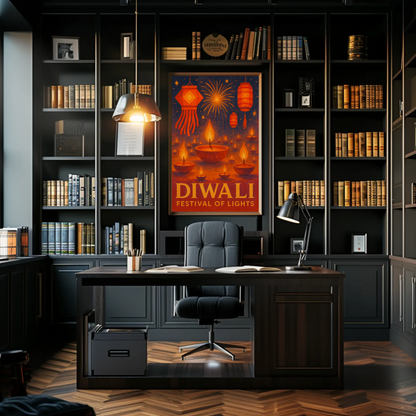 Diwali Festival of Lights Travel Poster