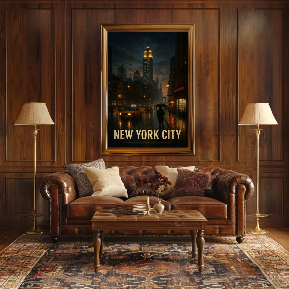 New York City at Night Poster
