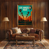 Los Angeles Heat: Vibrant Urban Cityscape Poster