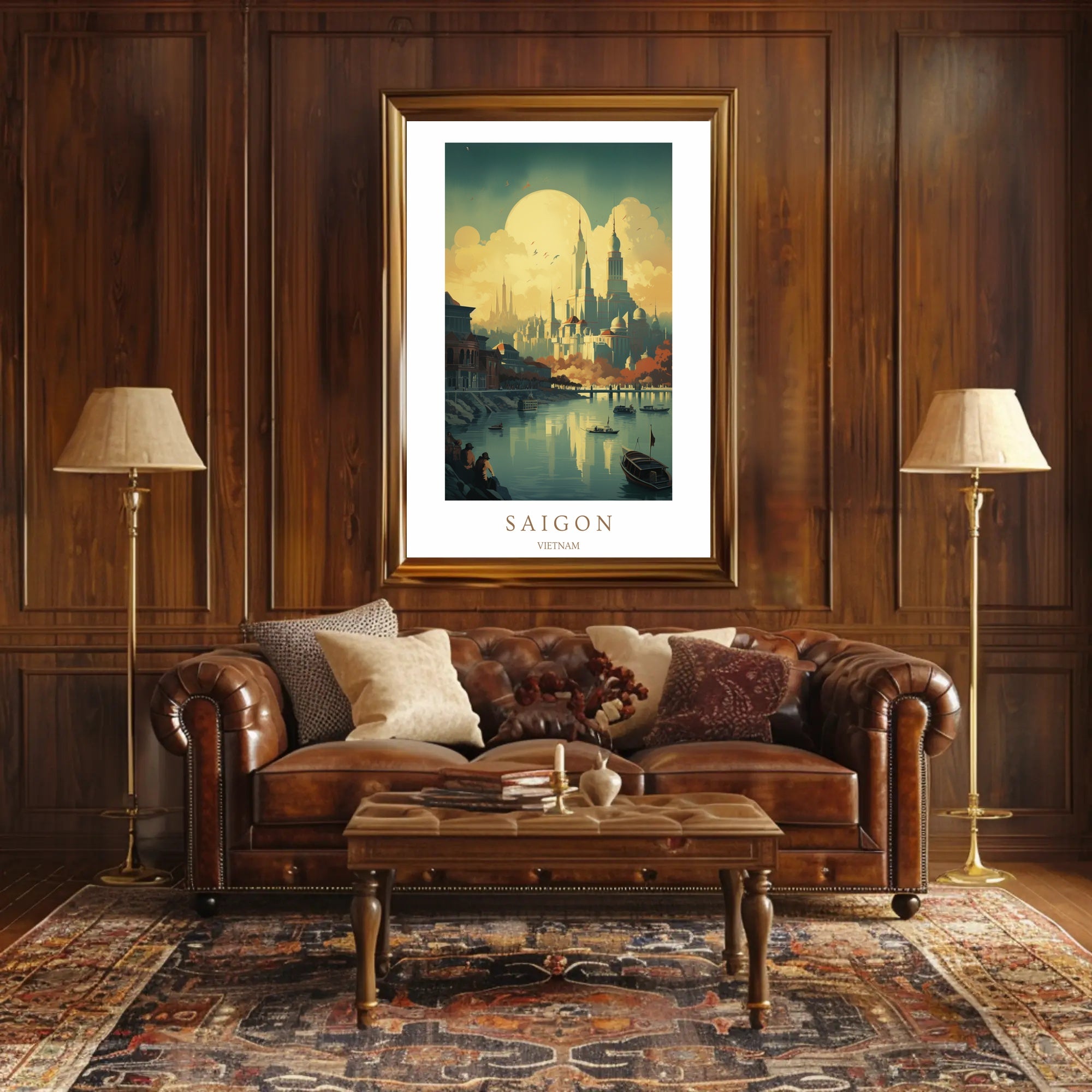 Saigon Skyline Poster PosterGoat