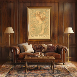 Art Nouveau New York Poster