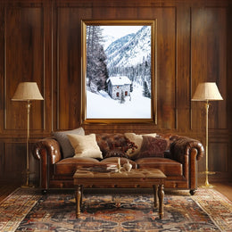 Winter Retreat in the Mountains Poster