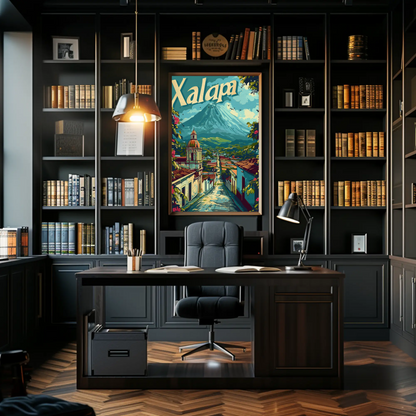 Xalapa Mexico Volcano Colonial Town View Travel Poster Travel Poster