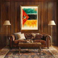 Mozambique Flag Artistic Poster