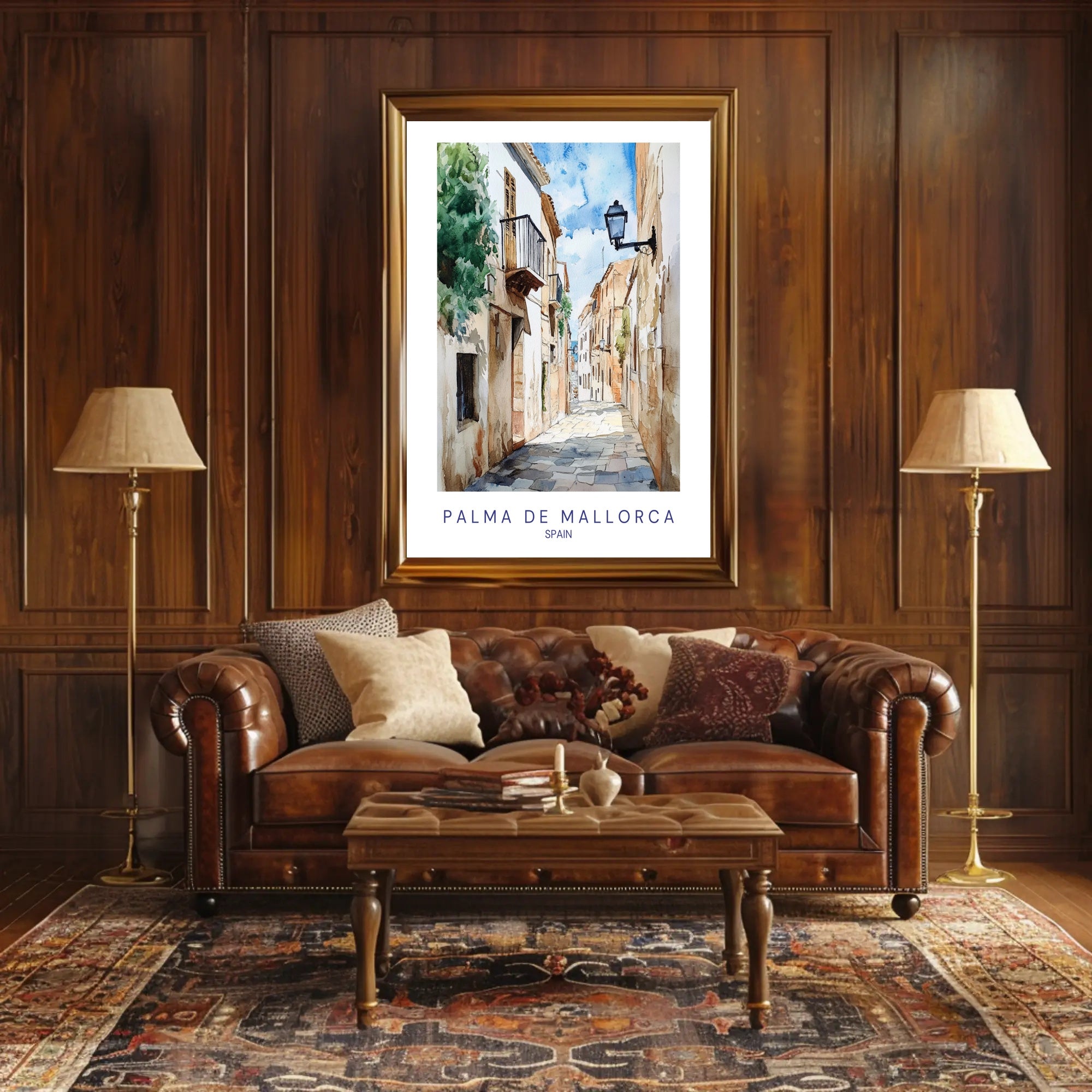 Charming Streets of Palma de Mallorca Poster PosterGoat