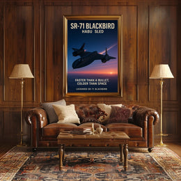 SR-71 Blackbird Vintage Aviation Cold War Military Poster