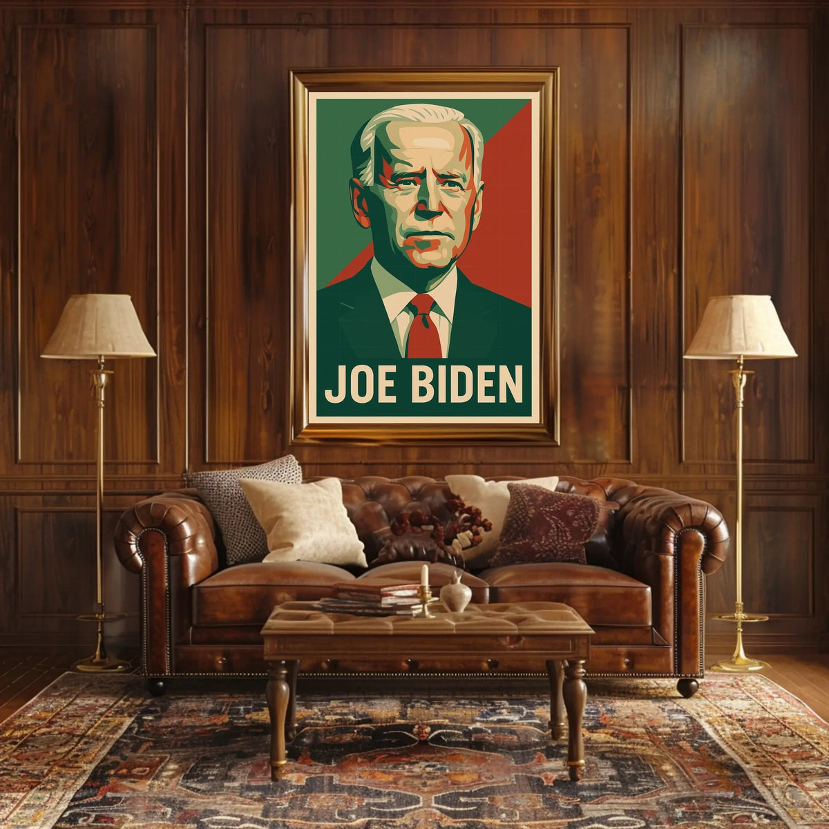 Joe Biden Patriotic Political Leadership Retro Style Poster