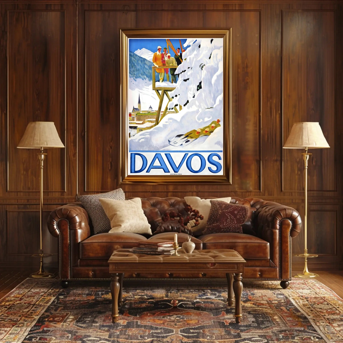 Winter Sports In Davos Poster