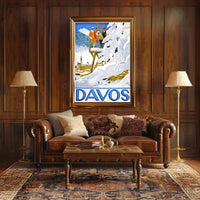 Winter Sports In Davos Poster