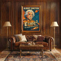 Albert Einstein Relativity Vintage Educational Poster