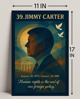 Jimmy Carter Vintage Americana Artistic Wall Poster PosterGoat