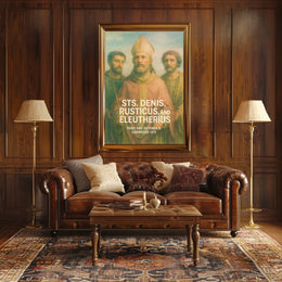 Saints Denis, Rusticus, And Eleutherius Poster
