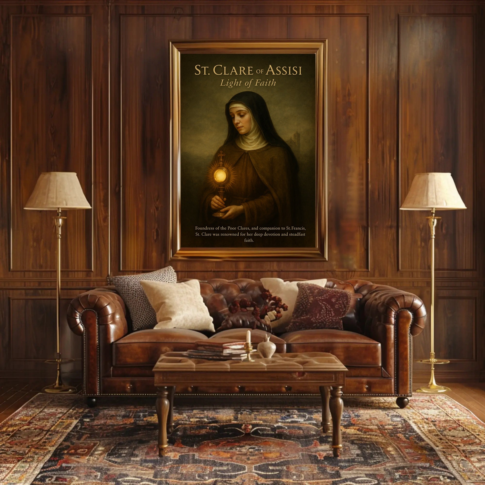 St. Clare Of Assisi Light Of Faith Poster