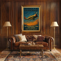 Republic P-47 Thunderbolt WWII Fighter Aircraft Poster