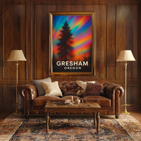 Gresham Oregon Landscape Realism Decor Lovers Poster