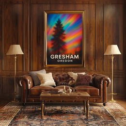 Gresham Oregon Landscape Realism Decor Lovers Poster