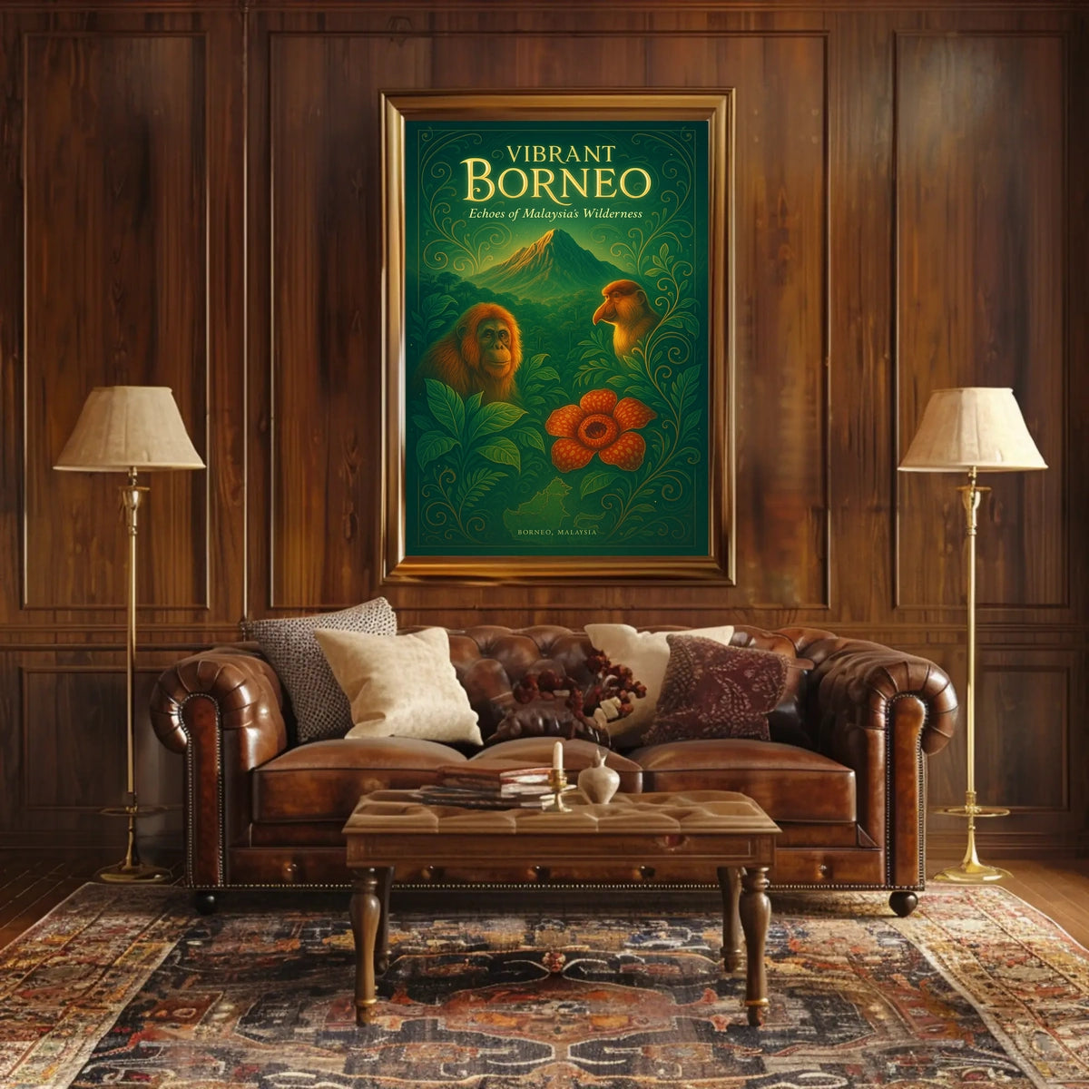 Vibrant Borneo Echoes of Malaysias Wilderness Poster