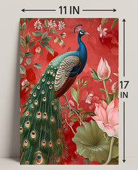 Peacock Elegance: Exotic Animal Art Poster