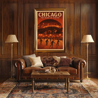 Chicago Winter Scene Poster
