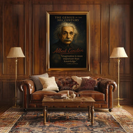 Albert Einstein Inspirational Scientific Art Poster