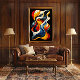 Abstract Waves Of Color Abstract Poster