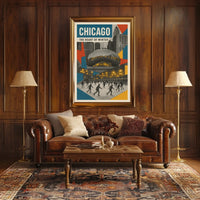 Scenes Of Chicago Heart Of Winter Cityscape Wall Poster