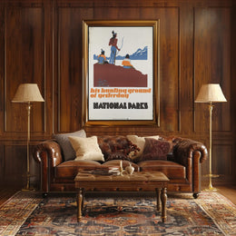 National Parks Tribute Vintage Travel Poster Print