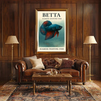 Betta Fish Elegance: Photorealistic Animal Poster