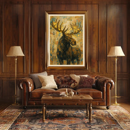 Illuminated Moose Poster