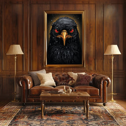 Fierce Black Bird Poster: Strength and Mystery