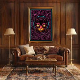 Mystical Cat Art Poster